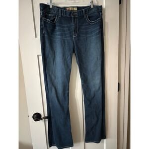 BKE Drew Boot Cut Dark Wash Embellished Denim Jeans Womens‎ Size 34x33 Stretch